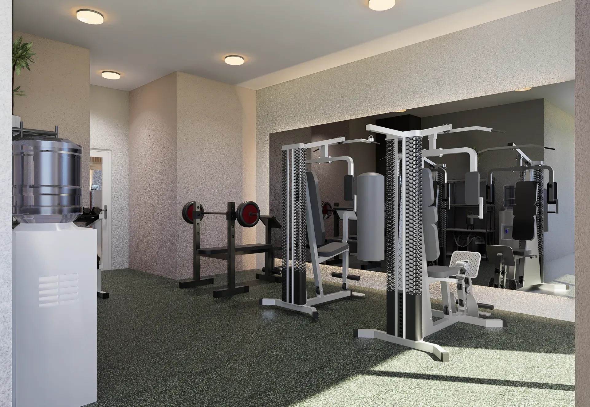 Gimnasio equipado de las áreas sociales de Community Alto Norte.